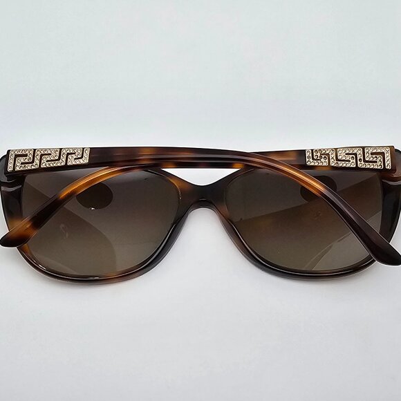 Versace Mod 4264-B 5061/13 Havana Rhinestone Frame Brown Lens Cat Eye Sunglasses main image 5